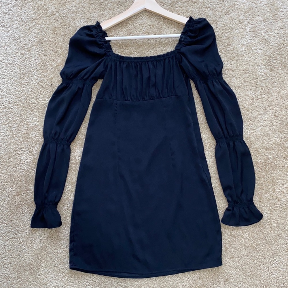H&M Divided Puff L/S Slip Dress Size XS